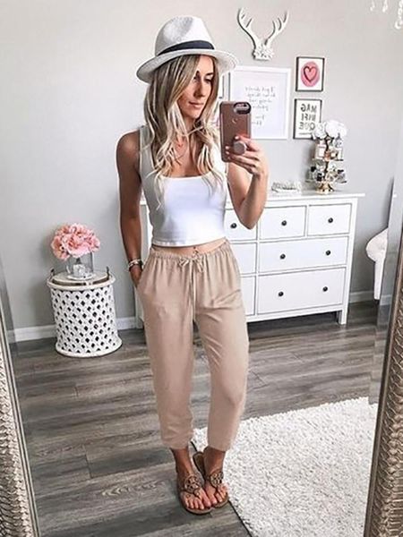 straight pants women casual style chic ladies lace up trousers summer all-match college classic teens pantalones 2021 women's & capris, Black;white
straight pants women casual style chic ladies lace up trousers summer all-match college classic teens pantalones 2021 women's & capris, Black;white