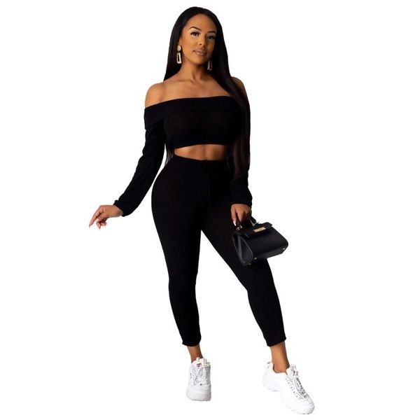 two piece dress echoine autumn winter ribbed knit 2 set off shoulder crop and pants skinny party club outfits matching black, White
two piece dress echoine autumn winter ribbed knit 2 set off shoulder crop and pants skinny party club outfits matching black, White