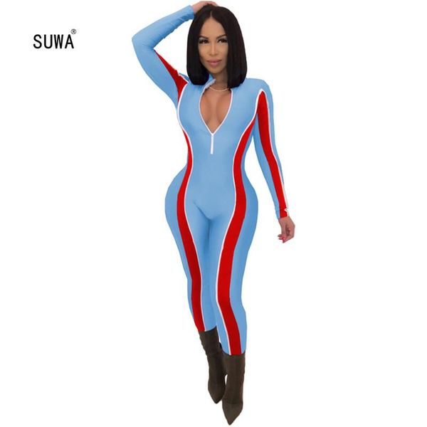 women's jumpsuits & rompers moto biker style trendy long jumpsuit contrast color striped sleeve skinny 3 catsuit, Black;white
women's jumpsuits & rompers moto biker style trendy long jumpsuit contrast color striped sleeve skinny 3 catsuit, Black;white