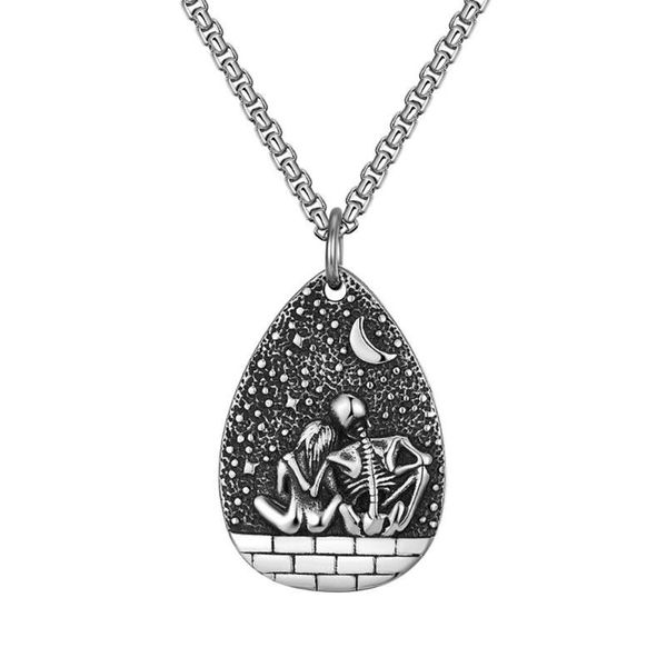 chains stainless steel punk rock vintage water drop skull lovers pendant necklace jewelry halloween day's gift, Silver
chains stainless steel punk rock vintage water drop skull lovers pendant necklace jewelry halloween day's gift, Silver