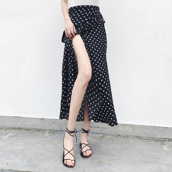 skirts women bohemian polka dotted wrap summer sashes chiffon a-line side split ruffled beach long, Black
skirts women bohemian polka dotted wrap summer sashes chiffon a-line side split ruffled beach long, Black
