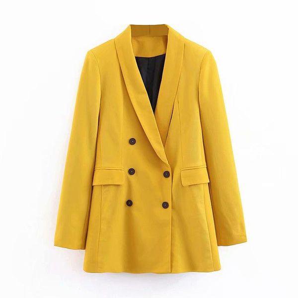 street fashion yellow commute blazers women solid colors mid length double breasted suit 2021 spring autumn vintage indie blazer women', White;black
street fashion yellow commute blazers women solid colors mid length double breasted suit 2021 spring autumn vintage indie blazer women', White;black