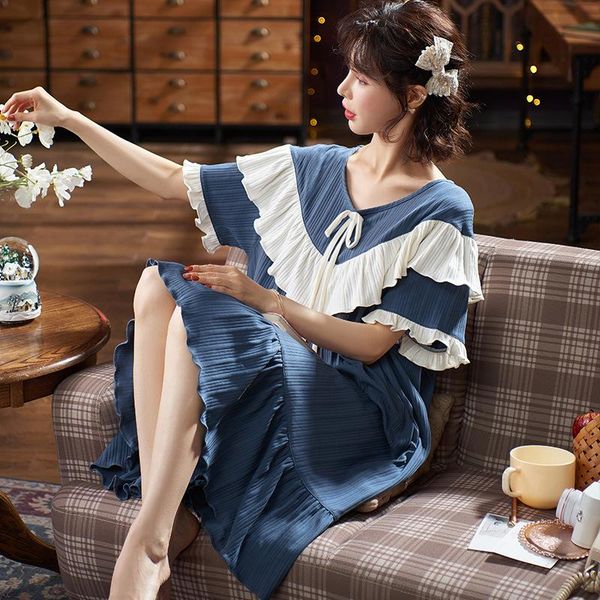 women's sleepwear korean pyjamas women summer nightgowns girls princess night dress cotton nightdress short sleeves plus size home clot, Black;red
women's sleepwear korean pyjamas women summer nightgowns girls princess night dress cotton nightdress short sleeves plus size home clot, Black;red