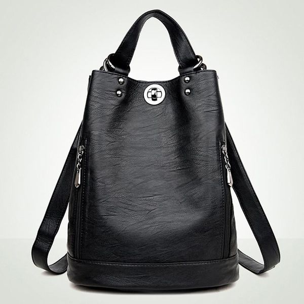 backpack women leather school bags for teenage girls 2021 fashion brand large capacity travel feminina style
backpack women leather school bags for teenage girls 2021 fashion brand large capacity travel feminina style