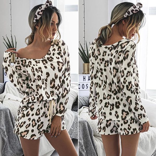 women's tracksuits leopard print loungewear women two piece outfits floral set female long sleeve short sets, Gray 
women's tracksuits leopard print loungewear women two piece outfits floral set female long sleeve short sets, Gray