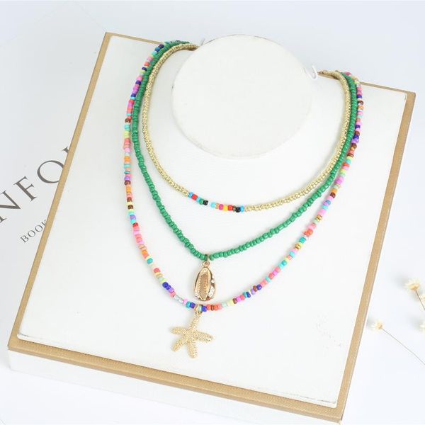 chokers bohemian summer beach multilayer handmade seed bead pendant necklace women fashion chic statement collier choker, Golden;silver
chokers bohemian summer beach multilayer handmade seed bead pendant necklace women fashion chic statement collier choker, Golden;silver