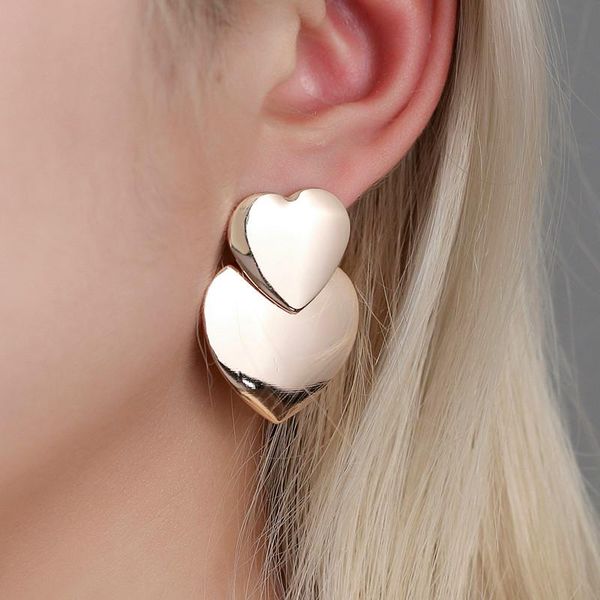 fashion smooth big heart earrings for women cool gold silver color earing jewelry exaggerated sweet double stud, Golden;silver
fashion smooth big heart earrings for women cool gold silver color earing jewelry exaggerated sweet double stud, Golden;silver