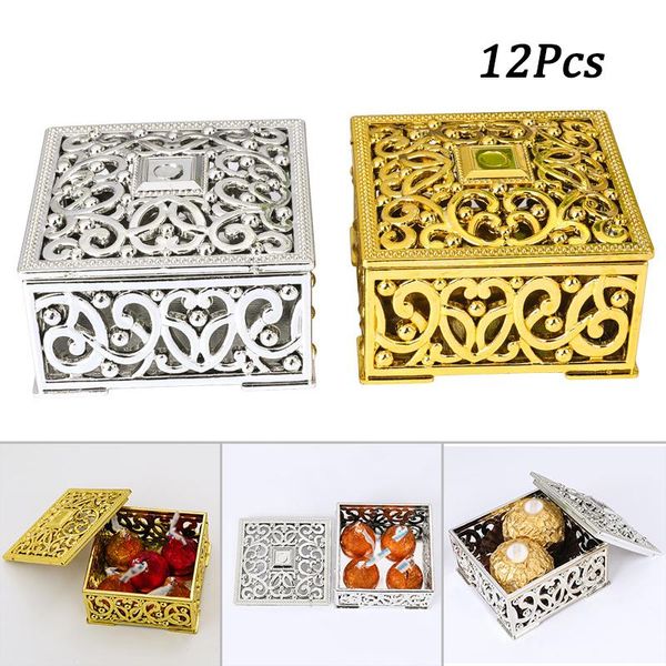 gift wrap 12 pcs candy box gold silver creative plastic hollow square mini for wedding 6*6*3.2cm storage
gift wrap 12 pcs candy box gold silver creative plastic hollow square mini for wedding 6*6*3.2cm storage