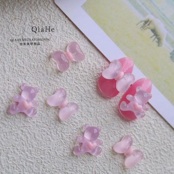 nail art decorations 10pcs manicure cartoon three-dimensional resin ice transparent pink bow tie hug bear nails decorative accessories charm, Silver;gold
nail art decorations 10pcs manicure cartoon three-dimensional resin ice transparent pink bow tie hug bear nails decorative accessories charm, Silver;gold