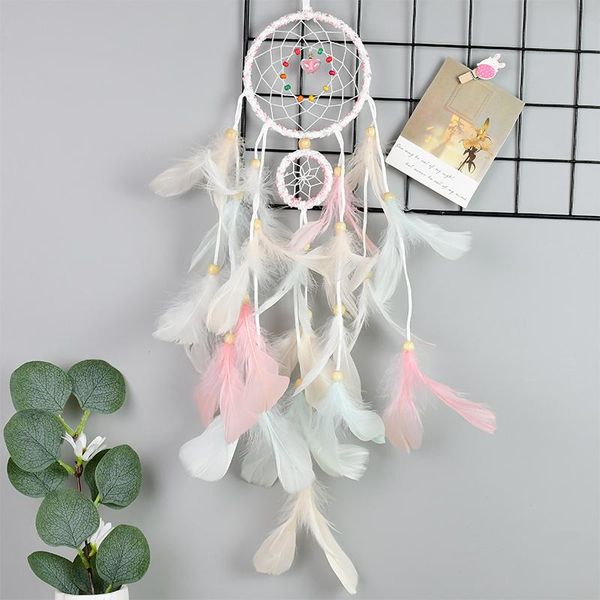 decorative objects & figurines 1pcs wall dreamcatcher led handmade girls circular feathers dream catcher braided wind chimes art for hanging
decorative objects & figurines 1pcs wall dreamcatcher led handmade girls circular feathers dream catcher braided wind chimes art for hanging