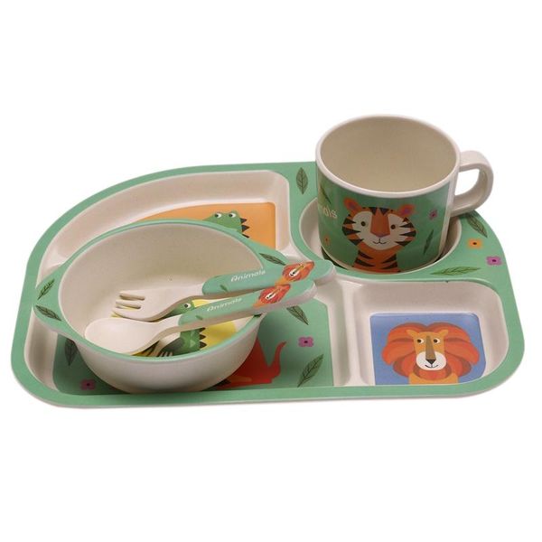 dinnerware sets baby bamboo fiber 5 pcs/set tableware set plate children cartoon separation bowl fork spoon cup feeding supplies
dinnerware sets baby bamboo fiber 5 pcs/set tableware set plate children cartoon separation bowl fork spoon cup feeding supplies
