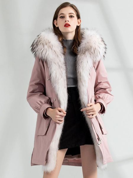 women's fur & faux natural liner parka real coat 2021 winter jacket women raccoon collar korean long trench coats my3840, Black
women's fur & faux natural liner parka real coat 2021 winter jacket women raccoon collar korean long trench coats my3840, Black