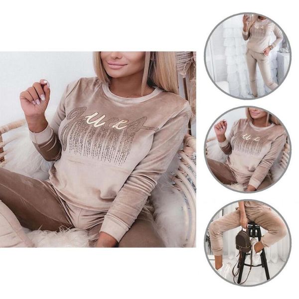women's two piece pants soft texture 2pcs/set nice-looking street hoodies set durable women outfit elastic waist for office, White
women's two piece pants soft texture 2pcs/set nice-looking street hoodies set durable women outfit elastic waist for office, White