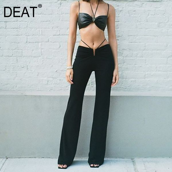 deat spring and summer high waist flare bottoms full length pants female trousers black fashion tide wp44201l 210428, Black;white
deat spring and summer high waist flare bottoms full length pants female trousers black fashion tide wp44201l 210428, Black;white