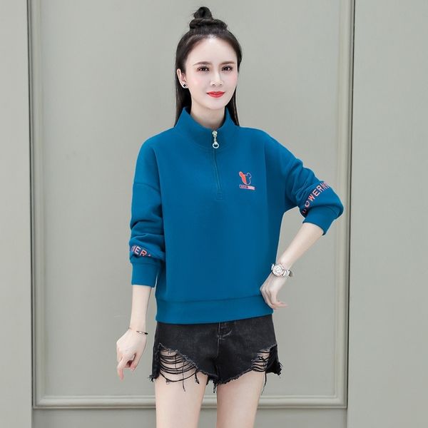 half sweater women's autumn new 2021 korean fashion zipper one-piece loose large versatile coat, Black
half sweater women's autumn new 2021 korean fashion zipper one-piece loose large versatile coat, Black