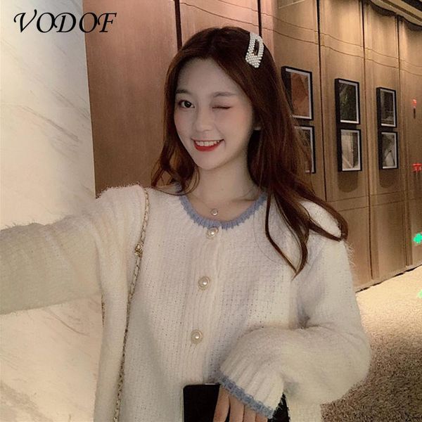 women's knits & tees vodof autumn women cardigan sweater long sleeve single breasted knitted short coat causal chic o neck korean femal, White
women's knits & tees vodof autumn women cardigan sweater long sleeve single breasted knitted short coat causal chic o neck korean femal, White