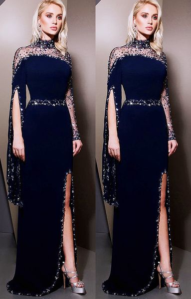 2021 plus size arabic aso ebi luxurious beaded crystals prom dresses high neck sheath evening formal party second reception gowns dress zj30, Black
2021 plus size arabic aso ebi luxurious beaded crystals prom dresses high neck sheath evening formal party second reception gowns dress zj30, Black