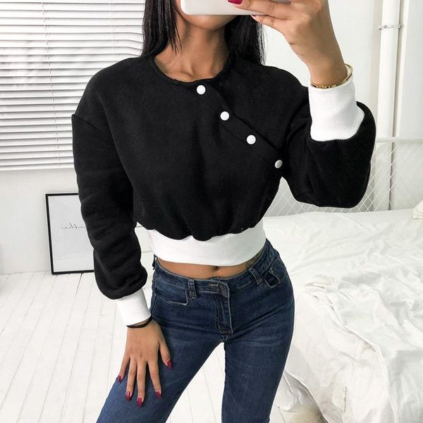 women's hoodies & sweatshirts 2021 autumn and winter fashion collar four buckle slim waist short pants casual hoodie shirts fz19002, Black
women's hoodies & sweatshirts 2021 autumn and winter fashion collar four buckle slim waist short pants casual hoodie shirts fz19002, Black