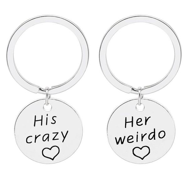 keychains letter keychain woman lovers key chain men round pendant his crazy her weirdo keyring elegant holder jewelry llaveros, Silver
keychains letter keychain woman lovers key chain men round pendant his crazy her weirdo keyring elegant holder jewelry llaveros, Silver