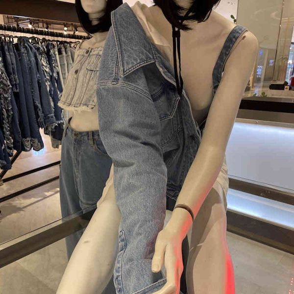 casual denim jacket for women lapel long sleeve streetwear asymmetrical jackets female fashion clothing spring, Black;brown
casual denim jacket for women lapel long sleeve streetwear asymmetrical jackets female fashion clothing spring, Black;brown