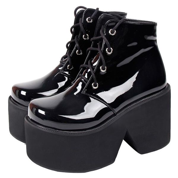 boots angelic imprint women gothic motorcycle punk lady short woman high trifle heels pumps shoes 33-47 10cm lace up 9635, Black
boots angelic imprint women gothic motorcycle punk lady short woman high trifle heels pumps shoes 33-47 10cm lace up 9635, Black