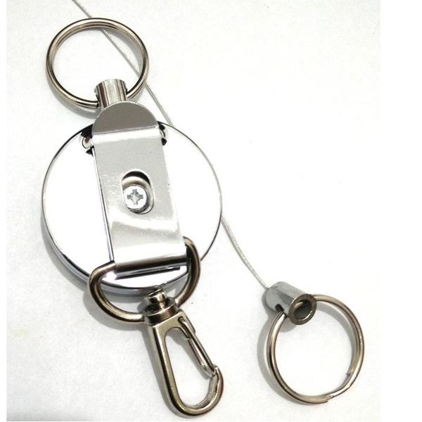 keychains retractable pull key ring id badge lanyard name tag card holder reel belt clip metal housing covers, Silver
keychains retractable pull key ring id badge lanyard name tag card holder reel belt clip metal housing covers, Silver