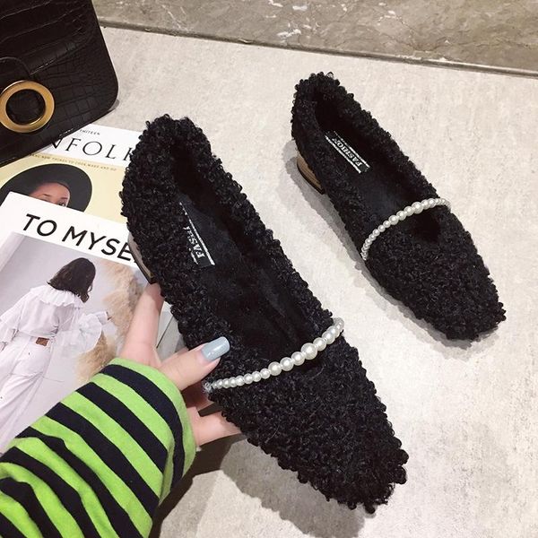 dress shoes women low heels casual pumps lady square toe pink pearl female 2021 winter plush, Black
dress shoes women low heels casual pumps lady square toe pink pearl female 2021 winter plush, Black