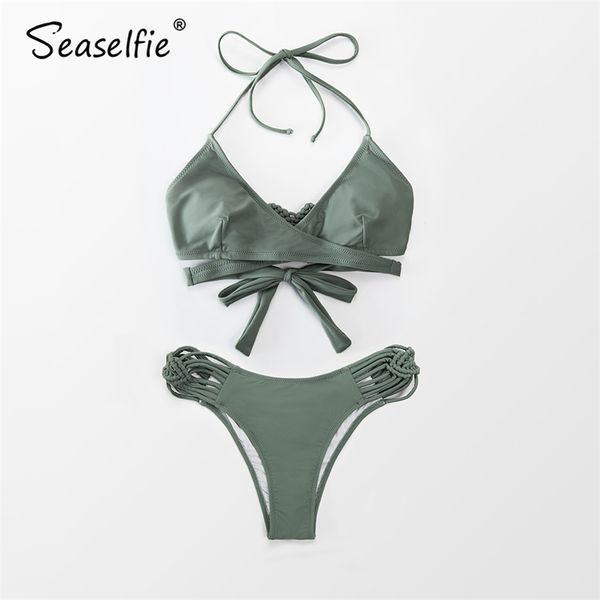 seaselfie dusty green strappy wrap low-waist bikini sets women two pieces swimsuits girls swimming suit swimwear 210712, White;black
seaselfie dusty green strappy wrap low-waist bikini sets women two pieces swimsuits girls swimming suit swimwear 210712, White;black