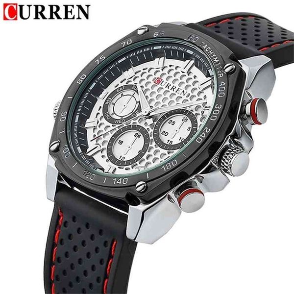 curren luxury brand military watch men quartz analog clock rubber strap man sports watches army relogios masculino 210608, Slivery;brown
curren luxury brand military watch men quartz analog clock rubber strap man sports watches army relogios masculino 210608, Slivery;brown