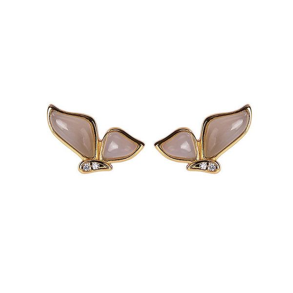 stud 925 sterling silver gold plated natural hetian smoke mauve jade butterfly studs small and personalized exquisite women's earring, Golden;silver
stud 925 sterling silver gold plated natural hetian smoke mauve jade butterfly studs small and personalized exquisite women's earring, Golden;silver