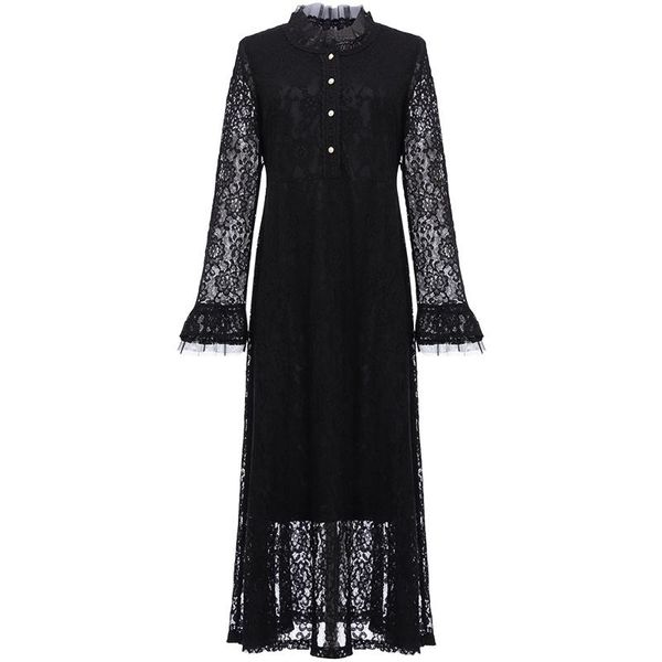 casual dresses black elegant lace dress women tide spring hollow out long sleeve fashion loose flare large size, Black;gray
casual dresses black elegant lace dress women tide spring hollow out long sleeve fashion loose flare large size, Black;gray