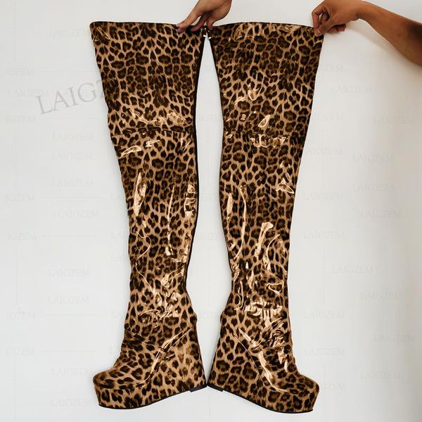 boots thigh high for women platform wedges back zip up heels ladies over knee shoes woman large size 41 44 50 52, Black
boots thigh high for women platform wedges back zip up heels ladies over knee shoes woman large size 41 44 50 52, Black