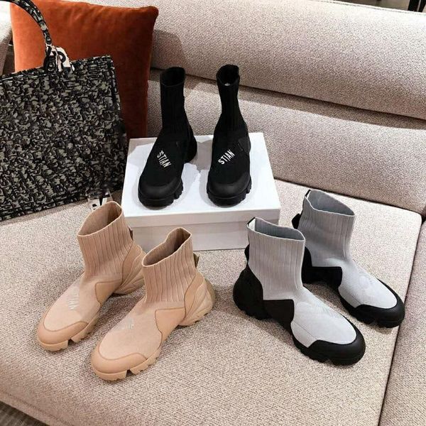 boots d luxury women's knitted socks stretch cloth thick-soled old shoes women reflective letters brand designer, Black
boots d luxury women's knitted socks stretch cloth thick-soled old shoes women reflective letters brand designer, Black