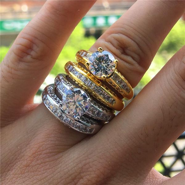 cluster rings luxury female crystal round stone ring set silver gold color bridal engagement fashion promise wedding for women, Golden;silver
cluster rings luxury female crystal round stone ring set silver gold color bridal engagement fashion promise wedding for women, Golden;silver