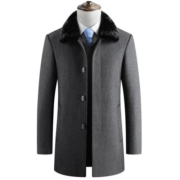 men's wool & blends kuyomens casaco masculino abrigo winter coat men coats thicken woolen warm overcoat fur collar mens jacket, Black
men's wool & blends kuyomens casaco masculino abrigo winter coat men coats thicken woolen warm overcoat fur collar mens jacket, Black