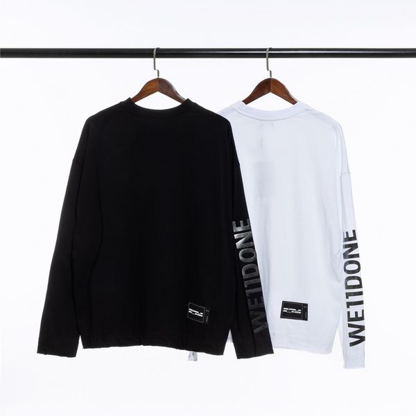 version the right of fashion brand we 11 letter printing lovers' long sleeve t-run, Black
version the right of fashion brand we 11 letter printing lovers' long sleeve t-run, Black