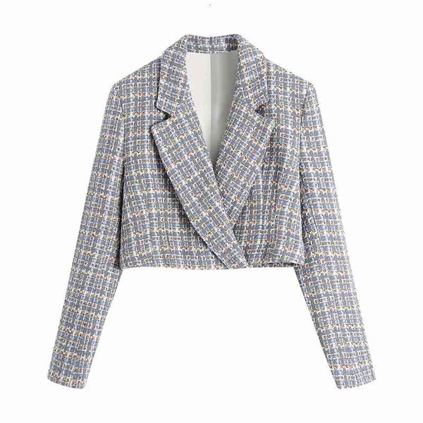 women's wool & blends women blazers vintage textured weave plaid cropped blazer suit woman long sleeve office lady spring coat to, Black
women's wool & blends women blazers vintage textured weave plaid cropped blazer suit woman long sleeve office lady spring coat to, Black
