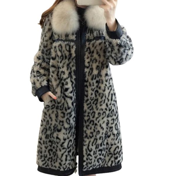 women's fur & faux collar wool jacket real coat korean vintage sheep shearling autumn winter women clothes 2021 leopard, Black
women's fur & faux collar wool jacket real coat korean vintage sheep shearling autumn winter women clothes 2021 leopard, Black