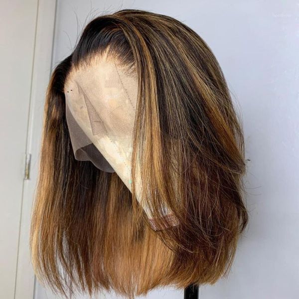 colored heighlight blonde lace front human hair wigs short bob silky straight for women with baby1, Black;brown
colored heighlight blonde lace front human hair wigs short bob silky straight for women with baby1, Black;brown