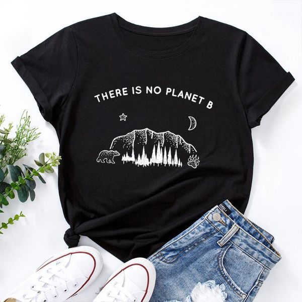 women's t-shirt there is no planet b star moon graphic women fashion clothing tee casual vintage shirts, White
women's t-shirt there is no planet b star moon graphic women fashion clothing tee casual vintage shirts, White