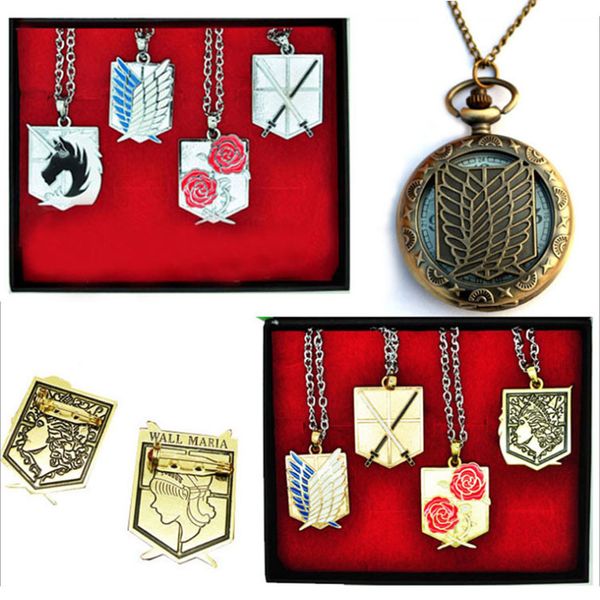 attack on titan cosplay necklaces badge set wings of om vintage pocket watch levi ackerman pendant anime jewelry gift, Black
attack on titan cosplay necklaces badge set wings of om vintage pocket watch levi ackerman pendant anime jewelry gift, Black