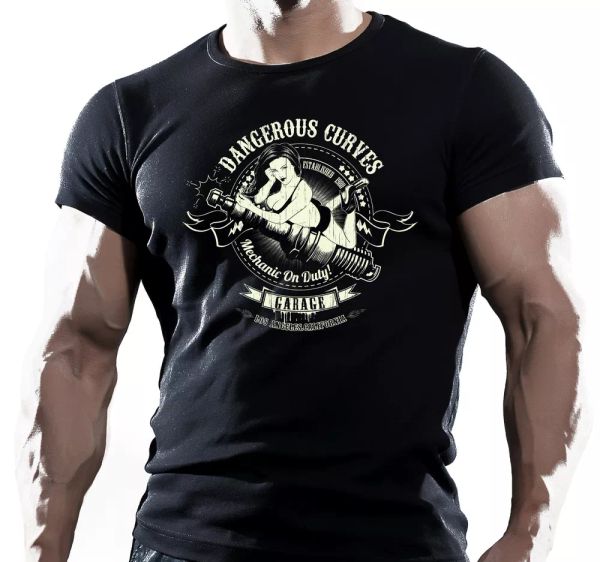 mechanic on duty - mens motorbike t-shirt biker american motorcycles bike, White;black
mechanic on duty - mens motorbike t-shirt biker american motorcycles bike, White;black