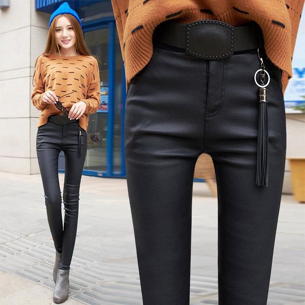 women's pants & capris autumn fashion faux leather matte tight women elastic trousers plus leren broeken, Black;white
women's pants & capris autumn fashion faux leather matte tight women elastic trousers plus leren broeken, Black;white