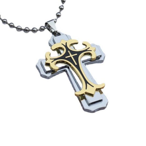 pendant necklaces hip hop couple stainless steel cross necklace chain men's punk style amulet jewelry accessories, Silver
pendant necklaces hip hop couple stainless steel cross necklace chain men's punk style amulet jewelry accessories, Silver