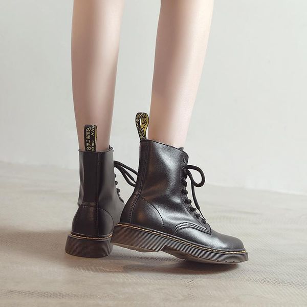 boots women's genuine leather lace-up flats ankle leisure punk autumn winter short motorcycle hig quality shoes for women, Black
boots women's genuine leather lace-up flats ankle leisure punk autumn winter short motorcycle hig quality shoes for women, Black