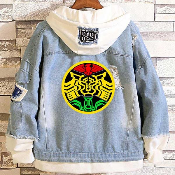 men's jackets anime kamen rider ooo casual layered denim frayed ribbed long sleeve hooded jean jacket loose cowboy winter spring coat, Black;brown
men's jackets anime kamen rider ooo casual layered denim frayed ribbed long sleeve hooded jean jacket loose cowboy winter spring coat, Black;brown