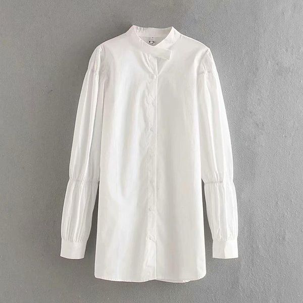 women's blouses & shirts 2021 women blouse white solid button o-neck long sleeve shirt female casual fashion clothes
women's blouses & shirts 2021 women blouse white solid button o-neck long sleeve shirt female casual fashion clothes