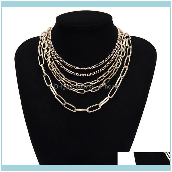 necklaces & pendants jewelrymultilayer fashion women lady alloy clavicle choker necklace charm chain jewelry 2 colors chokers drop delivery, Golden;silver
necklaces & pendants jewelrymultilayer fashion women lady alloy clavicle choker necklace charm chain jewelry 2 colors chokers drop delivery, Golden;silver