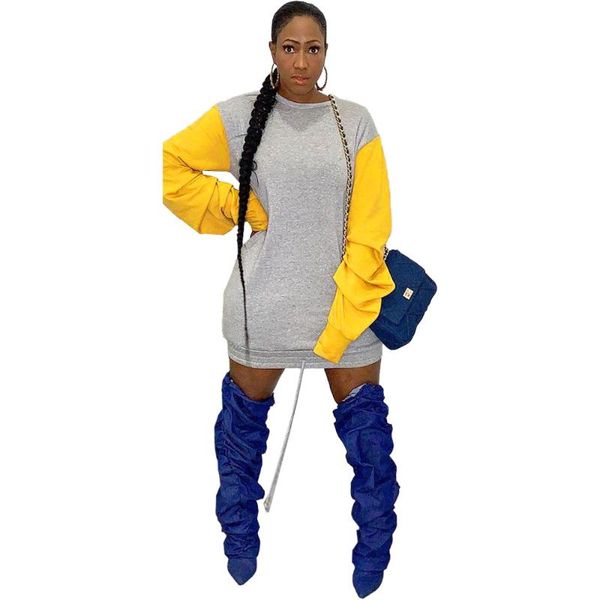 dresses for women casual 2021 winter puff sleeve mini dress long patchwork loose hoodie sweatshirt clubwear, Black;gray
dresses for women casual 2021 winter puff sleeve mini dress long patchwork loose hoodie sweatshirt clubwear, Black;gray