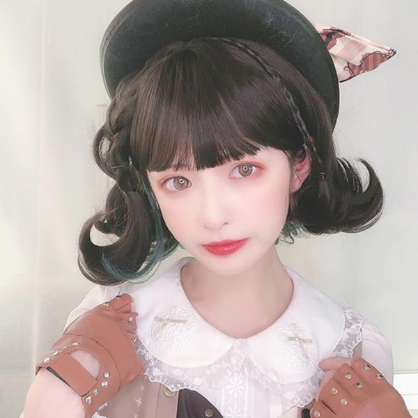 synthetic wigs cosplay lolita high temperature resistant fiber wig female long curly hair black brown dark green headgear fluffy
synthetic wigs cosplay lolita high temperature resistant fiber wig female long curly hair black brown dark green headgear fluffy